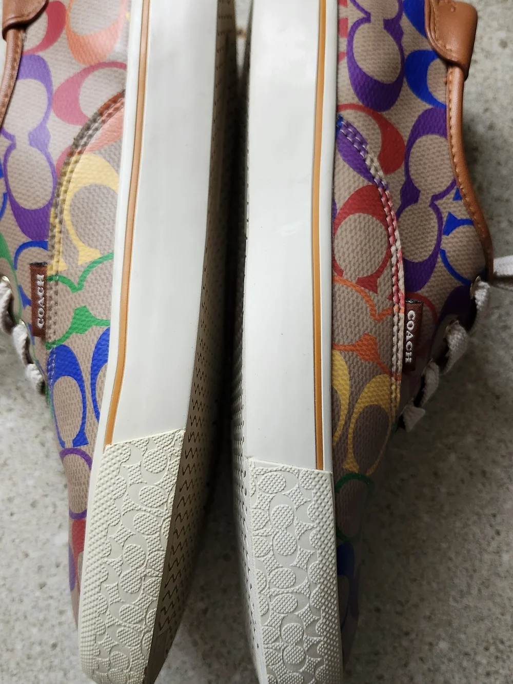 COACH Signature Multicolor Canvas Sneakers